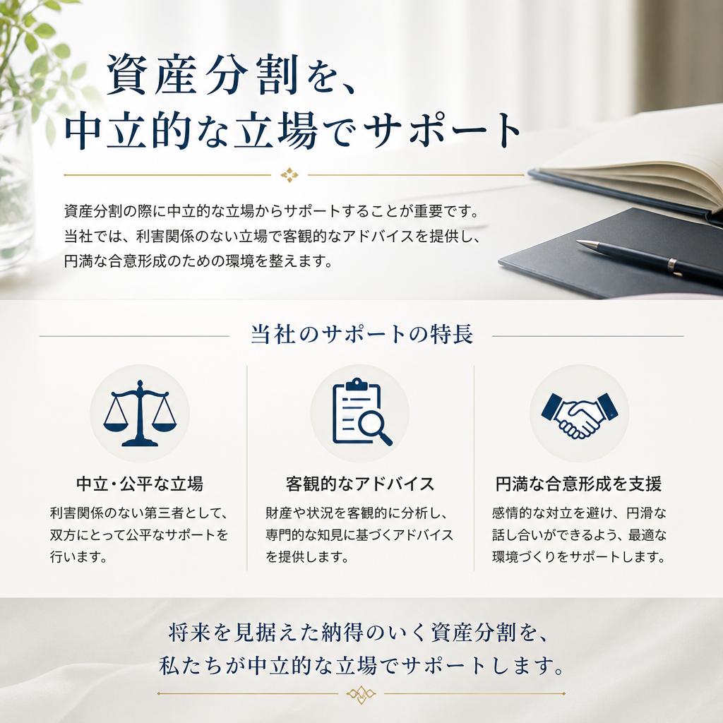 中立的な立場でのサポート