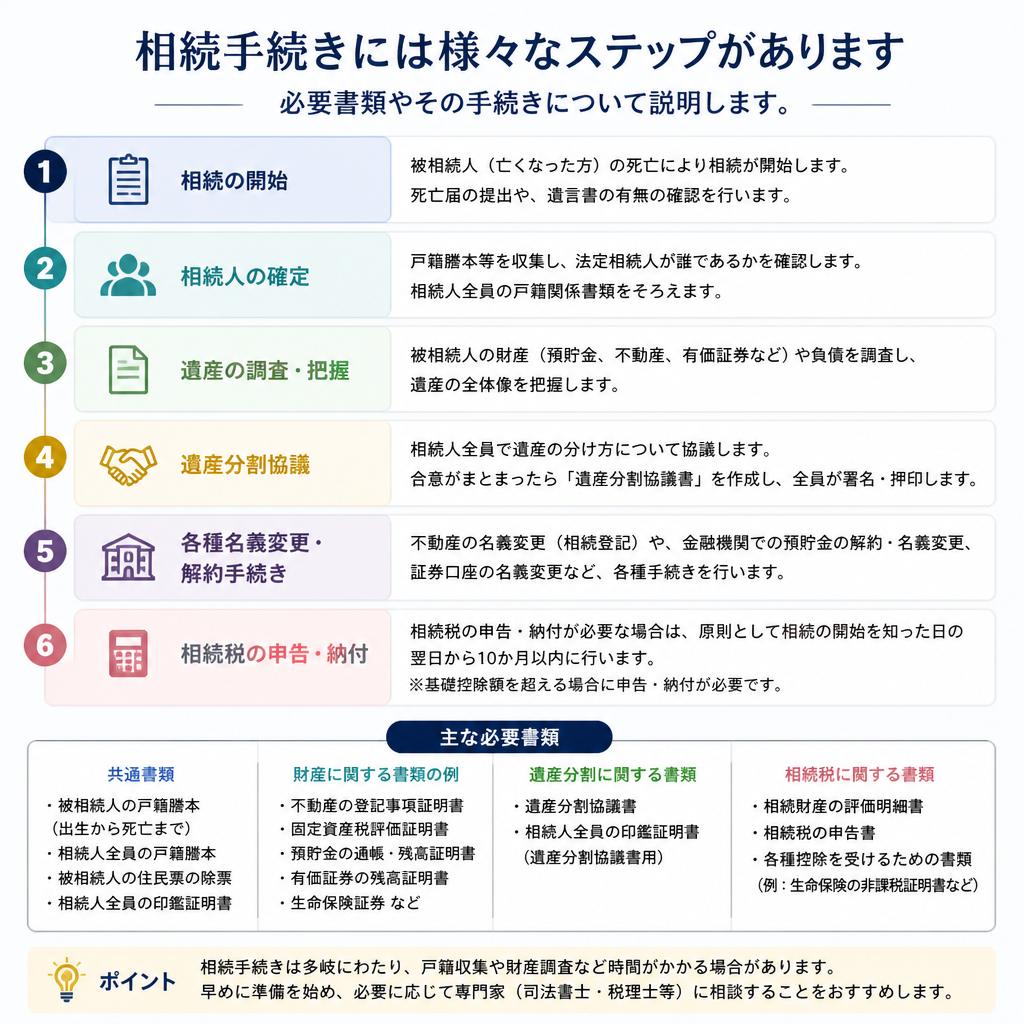 相続手続きの流れを把握する