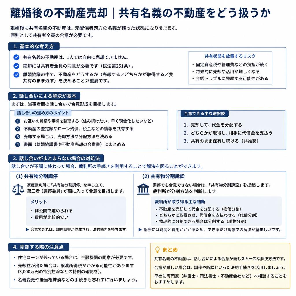 共有名義の不動産の扱い方