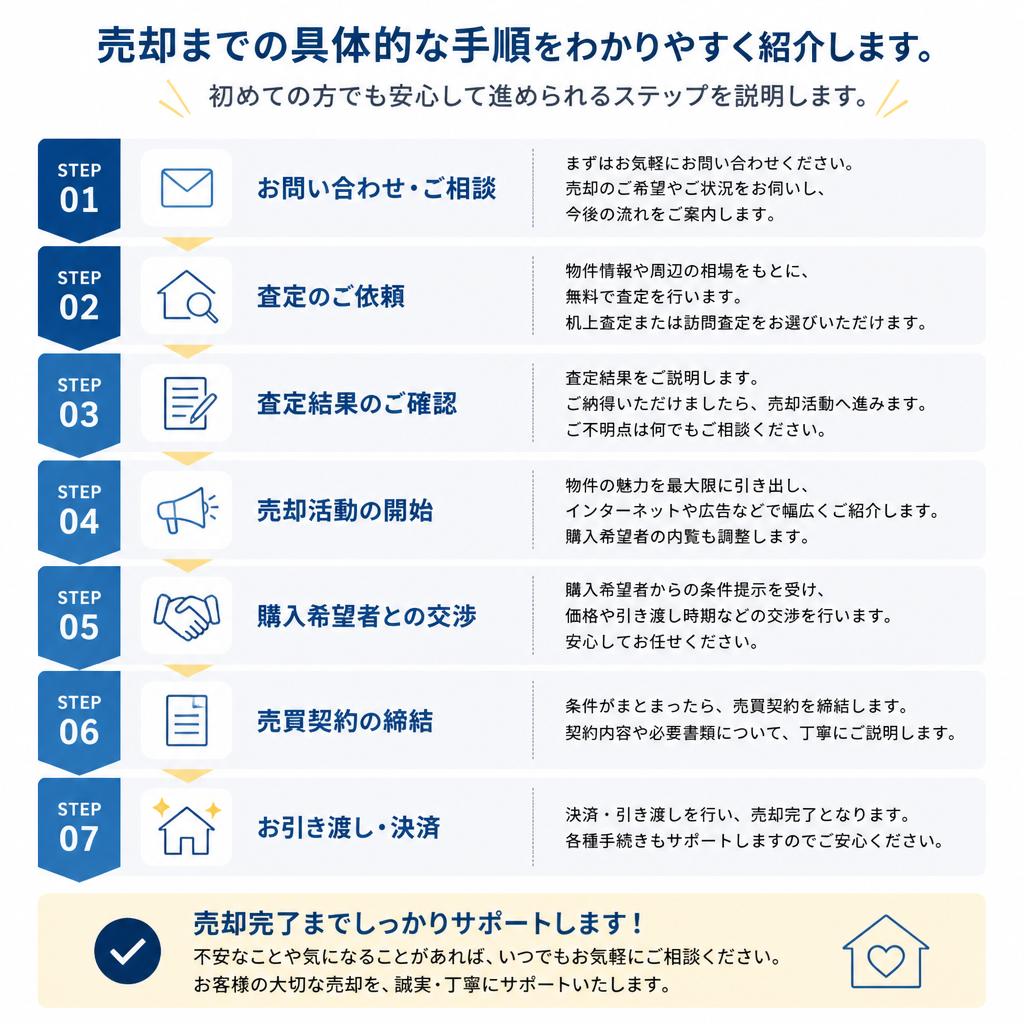 2. 空き家売却の手順