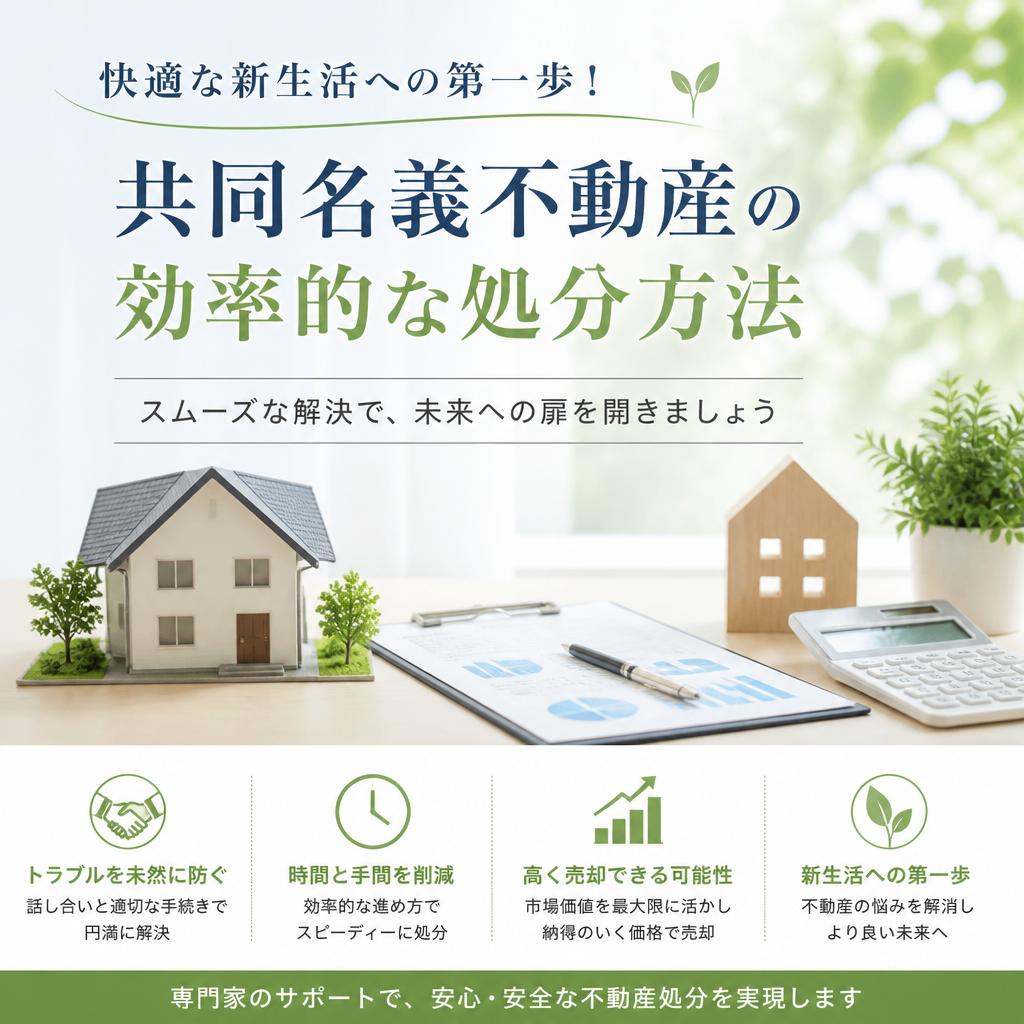 快適な新生活への第一歩！共同名義不動産の効率的な処分方法
