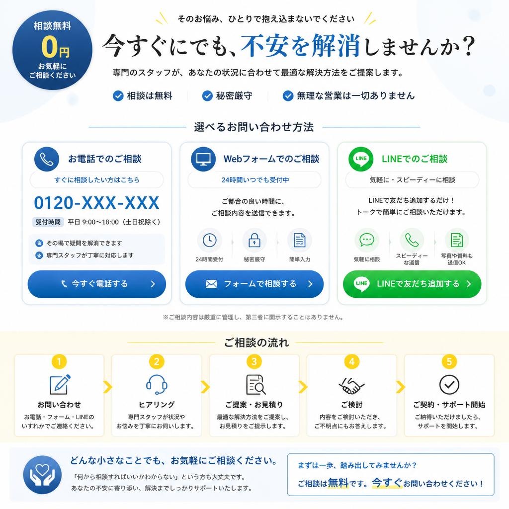 まずはお気軽にご相談を！