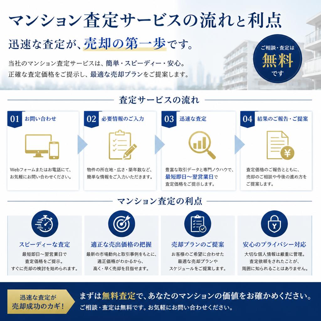2. 簡単・迅速なマンション査定