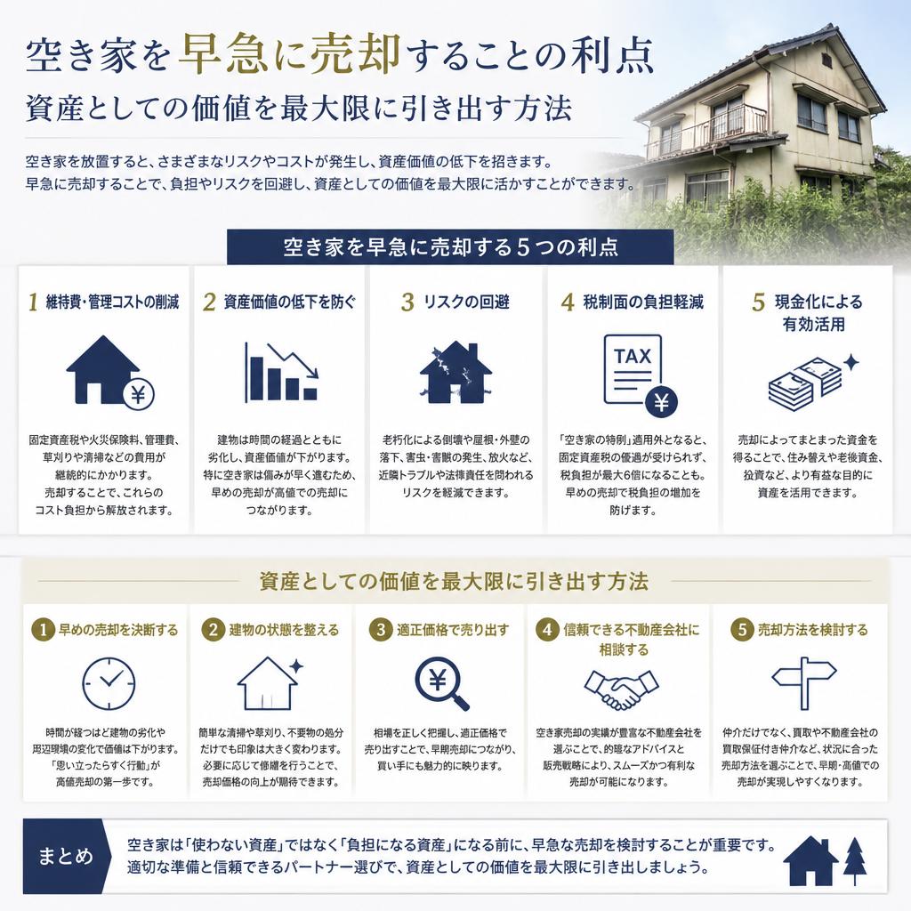 スピードを重視した空き家売却のメリット
