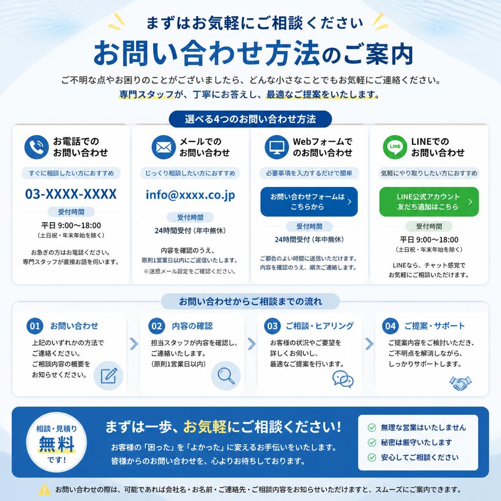 今すぐご相談ください！