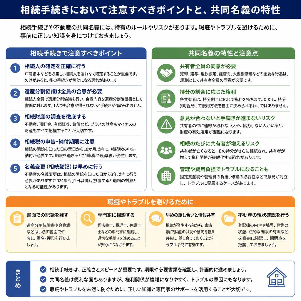 相続手続きにおける注意点