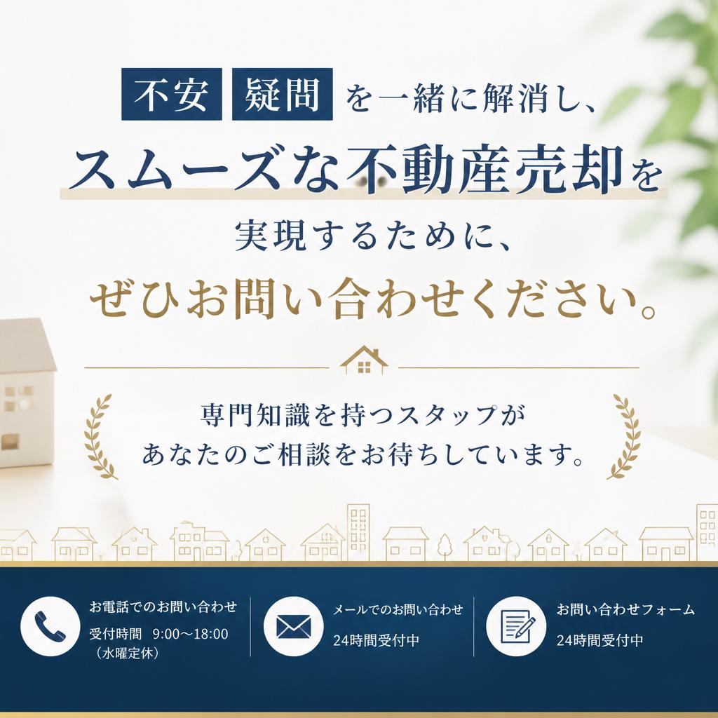 今すぐお問合せを！あなたの売却をサポートします！