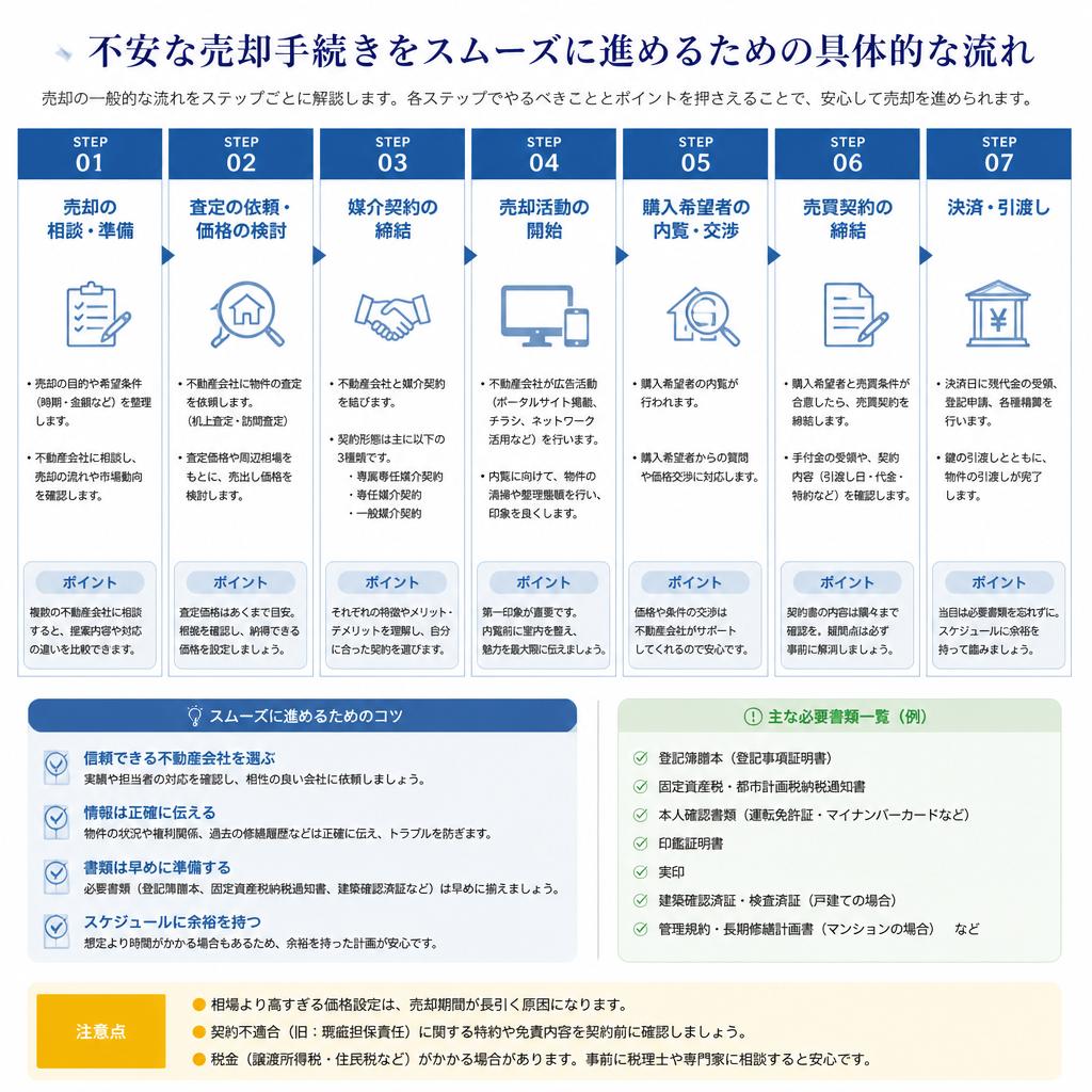 売却手続きの流れを把握しよう