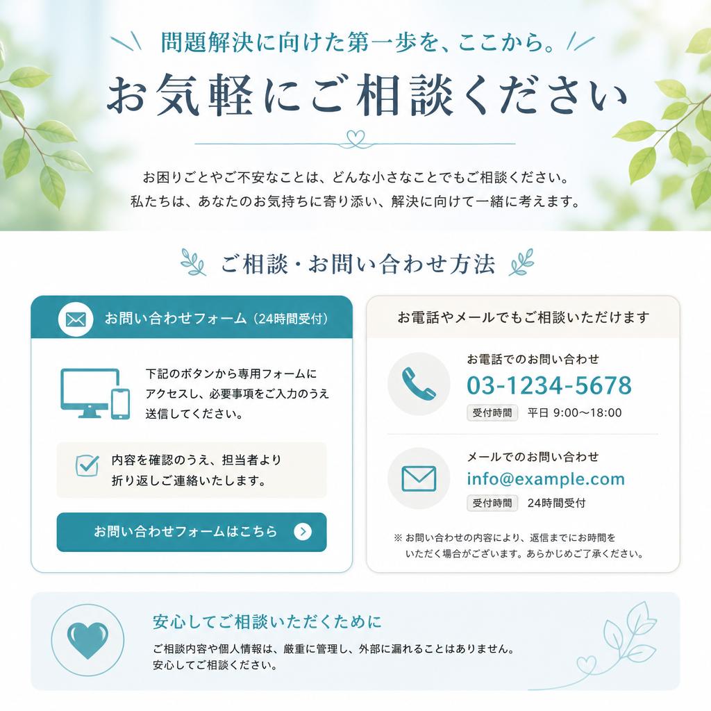 お気軽にお問い合わせください