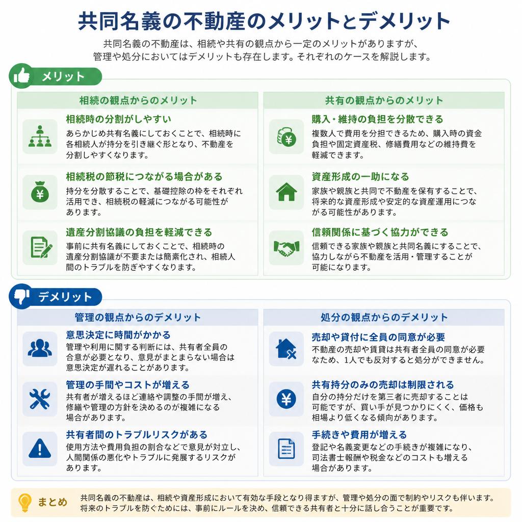 共同名義不動産のメリットとデメリット